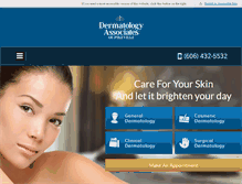 Tablet Screenshot of dermatologyassociatespikeville.com
